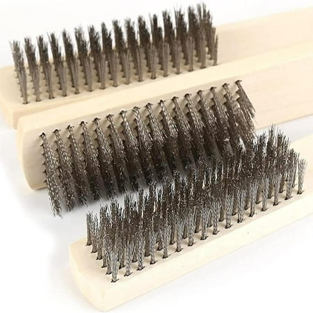 

6-piece Wire Brush Set Wire Brush With Wooden Handle Wire Brushes For Rust Removal