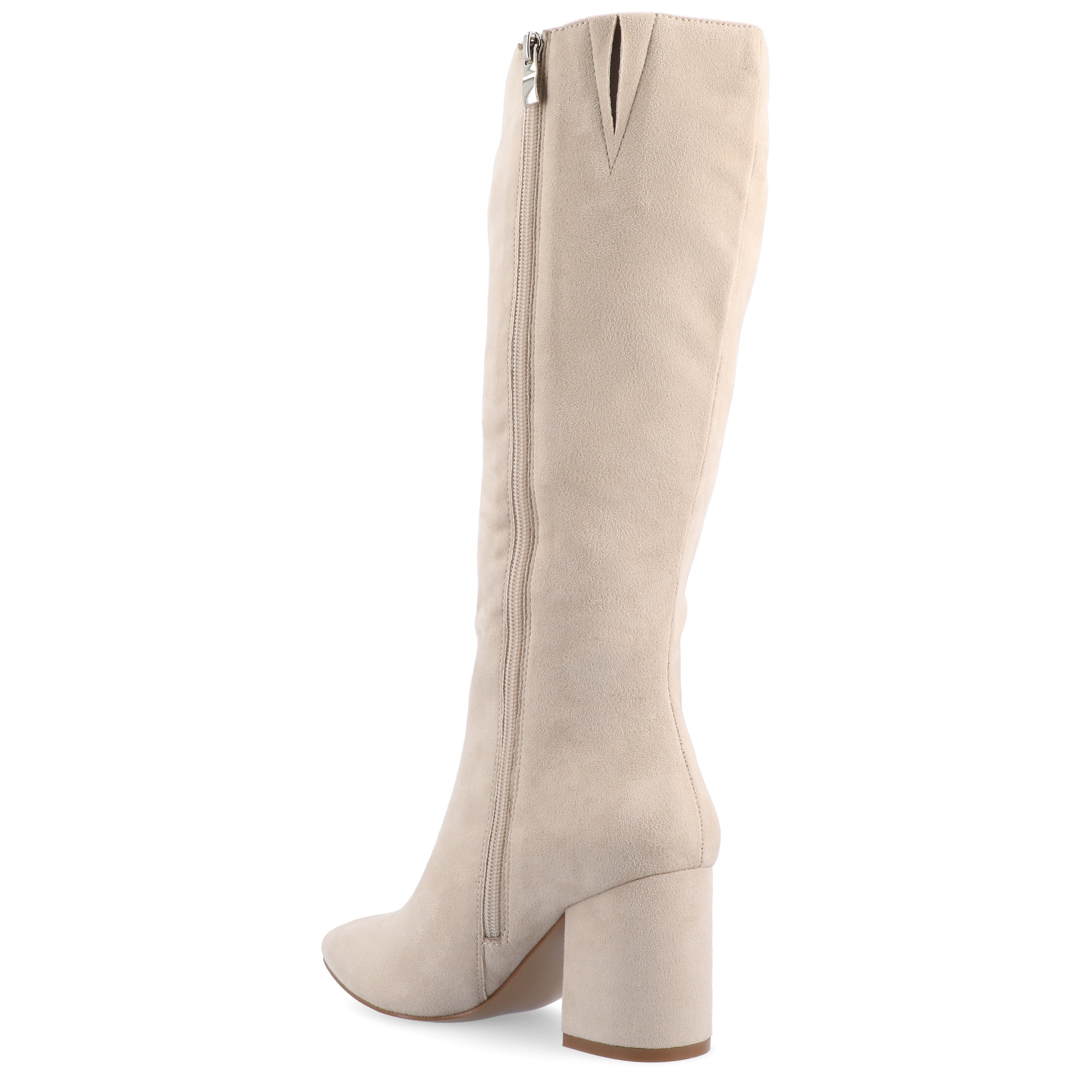 Journee Womens Ameylia Covered Block Heel Pointed Toe Boots