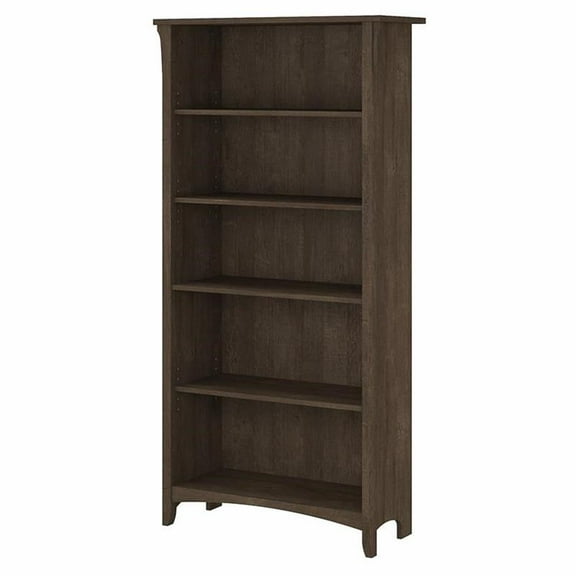 Bowery Hill Tall 5 Shelf Bookcase in Ash Brown - Engineered Wood