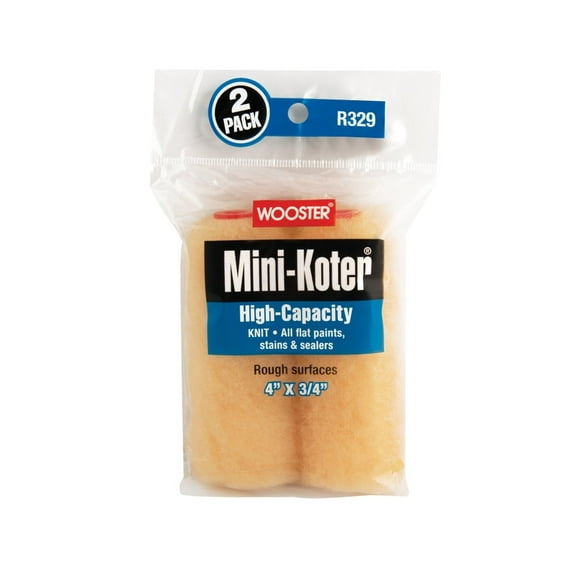 Wooster 4" Mini Paint Roller Cover, 3/4" Nap, Fabric R329-4