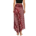 thumbnail image 5 of SWSMCLT Women's Long Skirts Tie Front Skirt Bohemian Summer Dress Gypsy Indian Maxi High Waist Flowy Hippie Boho Elephant Printed Dresses Elastic Waist Red One Size, 5 of 5