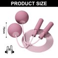 thumbnail image 2 of Cordless indoor skipping rope fitness, available for men and women, made of PVC - pink, 2 of 6