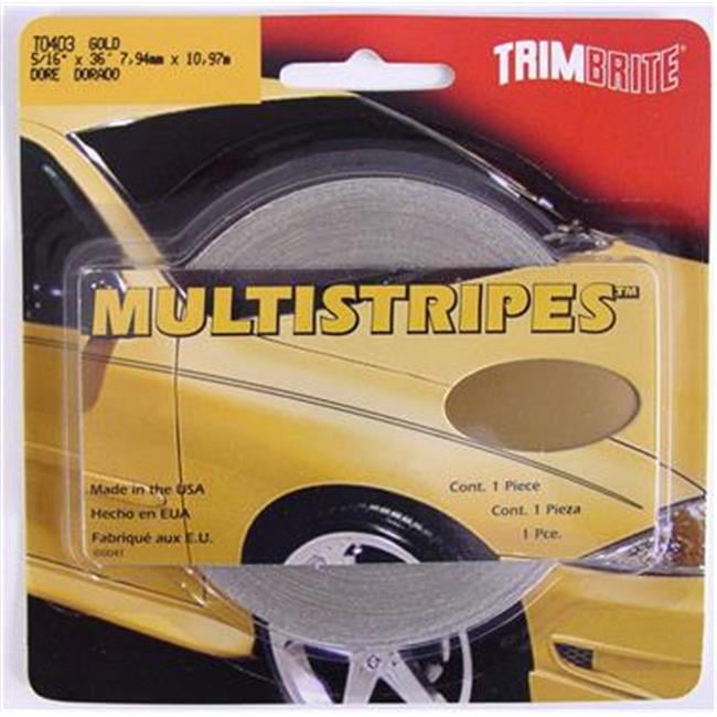 TRIMBRITE T0403 Pinstripe Tape, Gold, 0. 31 inch X 36 Ft.