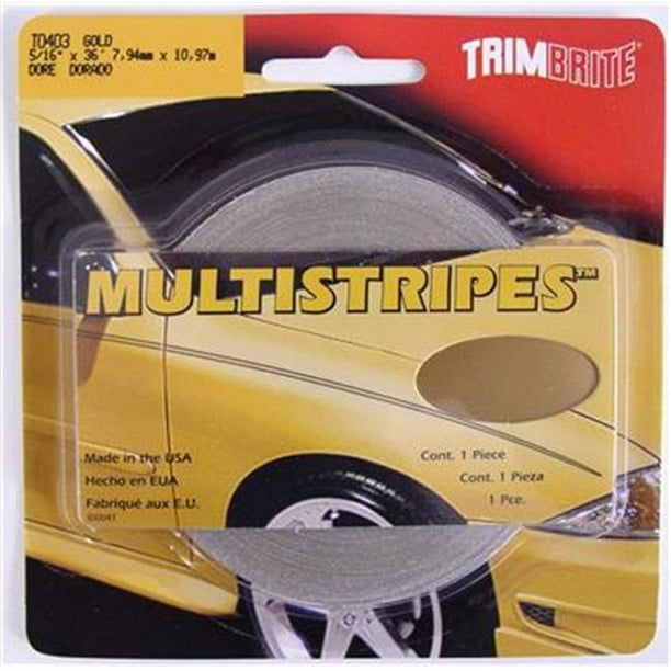 TRIMBRITE T0403 Pinstripe Tape, Gold, 0. 31 inch X 36 Ft.