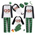 thumbnail image 1 of Pijamas familiares navideños a juego, conjuntos de pijamas verdes con gafas de sol, Navidad en julio, 1 of 4