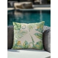thumbnail image 4 of 1 Pack Outdoor Pillows Waterproof, Summer Palm Leaves Indoor/Outdoor Throw Pillows with Inserts, Watercolor Tropical Leaf Botanical Beige Decorative Pillow for Patio Furniture Chairs Couch, 4 of 8