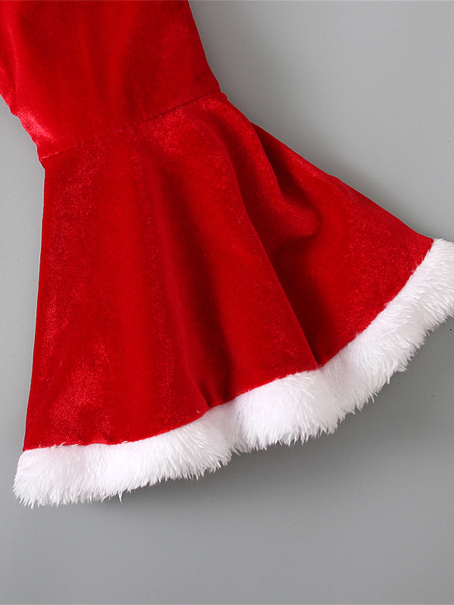 Bagilaanoe 3Pcs Little Girl Christmas Outfits Letter/ Santa Print Long Sleeve Pullover Tops + Flared Trousers + Hat 1T 2T 3T 4T 5T 6T 7T Kids Fall Velvet Long Pants Set
