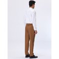 thumbnail image 5 of Unique Bargains Men's Striped Dress Pants Straight Fit Color Block Office Suit Trousers 30 Brown White, 5 of 6
