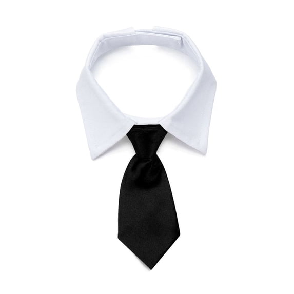 Fabric Adjustable Neck Ring for Puppy Kitten Pet Accessories Pet Costumes Dog Bow Tie Dog Collar Cat Collar BLACK L PET TIE