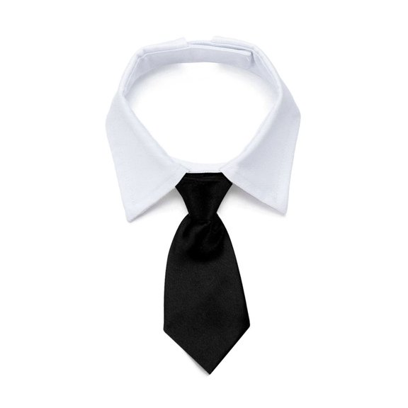 Fabric Adjustable Neck Ring for Puppy Kitten Pet Accessories Pet Costumes Dog Bow Tie Dog Collar Cat Collar BLACK L PET TIE