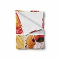 thumbnail image 2 of Coffee Soft Flannel Fleece Throw Blanket, Salted Treats Photo Muffins Cupcakes Coffee Beans Collage Artwork Photo, Cozy Plush for Indoor and Outdoor Use, 70" x 90", Multicolor, by Ambesonne, 2 of 6