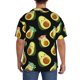 thumbnail image 3 of Balery Flowers Avocado Camisa Casual de Manga Corta con Botones para Hombre, Texturizada, Estilo Cubano, para Playa, Verano-X-Large, 3 of 5