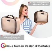 Byootique Small Makeup Case Cosmetic Bag Storage Box Mirror Toiletry Organizer