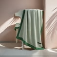 thumbnail image 1 of Toalla de baño de algodón | Toalla de playa gruesa, grande y absorbente de algodón puro para hogar, hotel, spa | Suave, amigable con la piel y de secado rápido | Verde gris café | 140x70cm | 1 pieza, 1 of 6