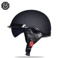 thumbnail image 2 of Casco de motocicleta retro clásico alemán, casco de moto, casco de moto, medio casco, certificación DOT, capacete de moto con viseras HD, 2 of 4