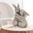 thumbnail image 3 of animal Cuddling Statue Valentine's Day Gifts Garden Decor(bunny), 3 of 4