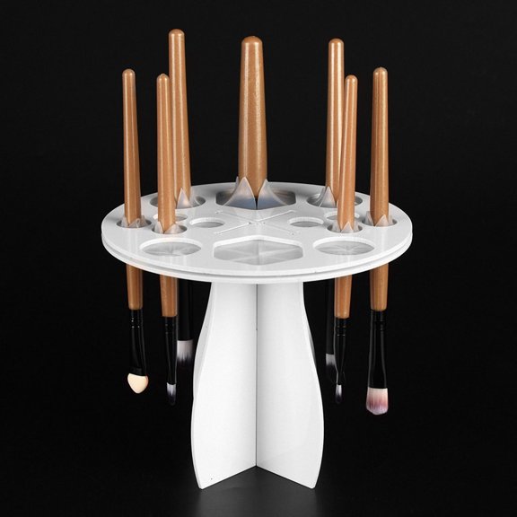 ETEREAUTY White Makeup Brush Holder Stand for Easy and Organized Cosmetic Brush Storage, 1 Piece