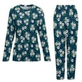 thumbnail image 5 of Daisies Blossom Pajamas Female Abstract Flowers Print Cute Nightwear Daily Two Piece Home Oversized Pajama Sets, 5 of 7
