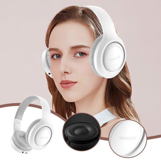 Auriculares Bluetooth, Auriculares inalámbricos, Auriculares Bluetooth, Auriculares, Teléfonos estéreo, Regalos para juegos inalámbricos, Auriculares, Altavoces Bluetooth 5.1 universales plegables