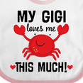thumbnail image 4 of Inktastic My Gigi Loves Me Grandkids Boys or Girls Baby Bib, 4 of 4