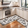 thumbnail image 3 of Kitchen Rugs Sets Of 2,Pioneer Flower Floral Print Pattern Anti Fatigue Kitchen Mat Rugs Non Slip Washable,Decorative Kitchen Floor Mats for Kitchen,Sink,Laundry,17"x47"+17"x47", 3 of 5