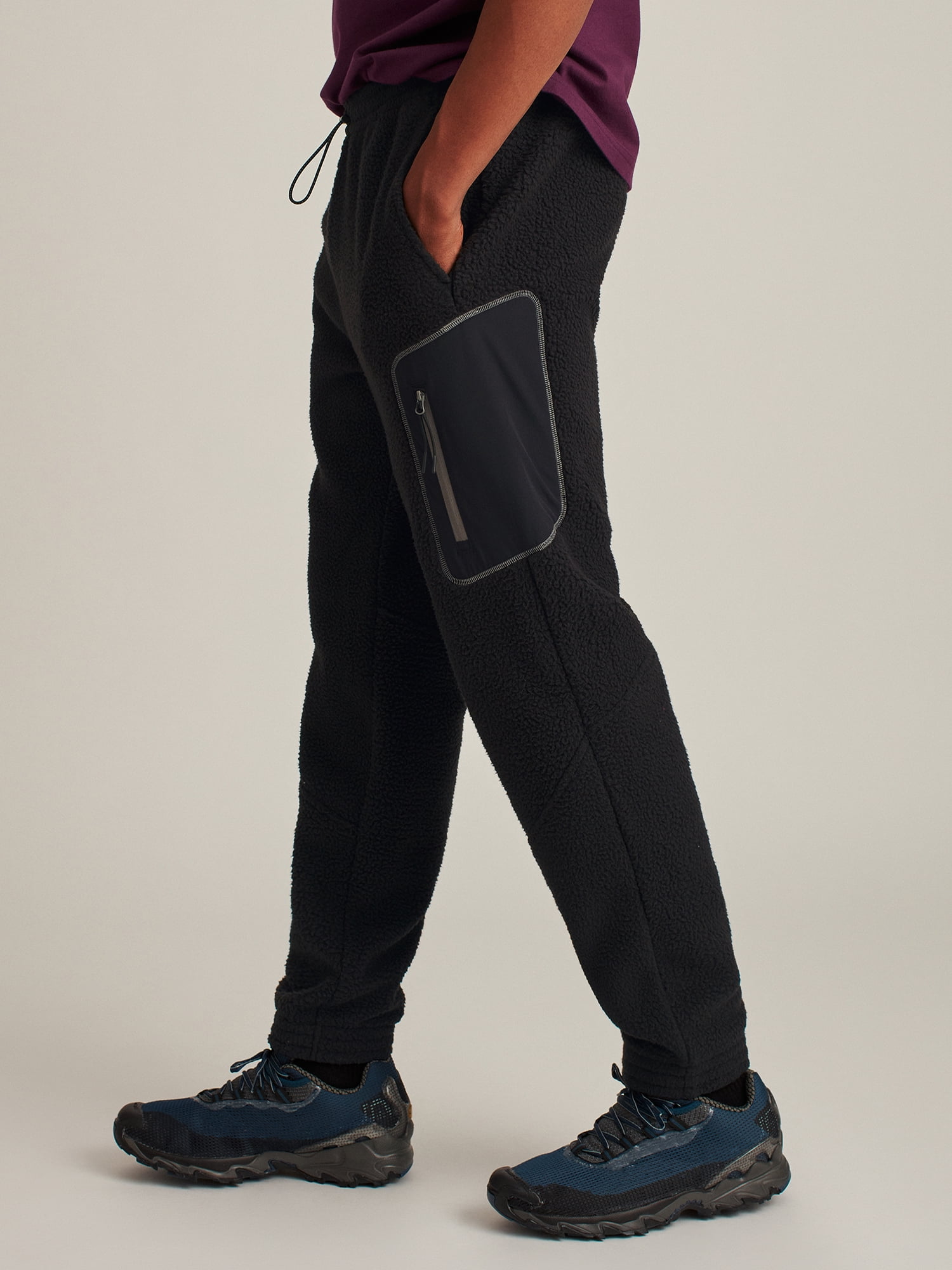 seesee WIDE TAPERED EASY PANTS FLEECE-