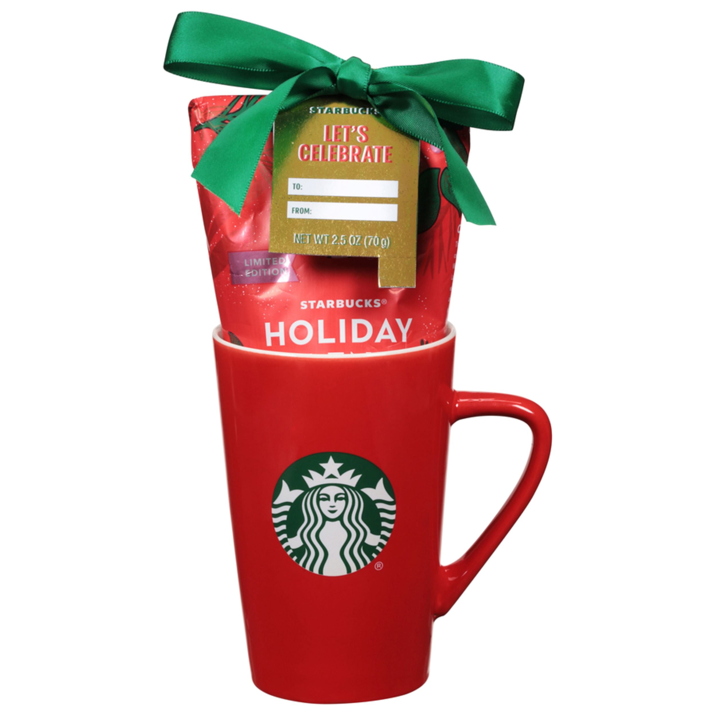 Starbucks Savor the Season Holiday Gift Pack with Ceramic mugs and Starbucks Holiday Blend Coffee