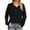 Black, variant on Inleife Hoodies for Women Women's Solid Raglan Sweater Hooded Sweater Long Sleeve Top Sweater Sweatshirt