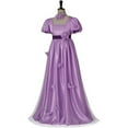 thumbnail image 2 of Lavendar Ball Gown Chiffon Purple Dress Regency Dress for Adult Women, 2 of 7