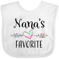 thumbnail image 3 of Inktastic Nana's Favorite- Heart Grandchild Boys or Girls Baby Bib, 3 of 4