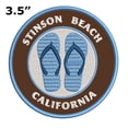 thumbnail image 2 of Stinson Beach, California 3.5 Inch Iron Or Sew On Embroidered Fabric Badge Patch Ocean Beach, Salt Life Iconic Series, 2 of 2