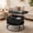 Black, variant on Easy4Home Lift-Top Coffee Table Round Center Table with Hidden Compartment Storage Shelf for Living Room, Rustic Brown