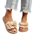 thumbnail image 1 of Kcodviy Women Flat Beach Slippers S Sandals for Women Slip on Slippers Flat Wide Sandals for Women Open Toe Summer Casual Womens Tan Sandals Beach Slippers, 1 of 8