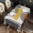 thumbnail image 5 of Orange Boho Geometric and Plant Pattern Rectangle Tablecloth 60"x102",Waterproof Polyester Rectangle Table Cloth, Wipeable Spillproof Polyester Tablecloth for Dining, Camping, Indoor and Outdoor, 5 of 6
