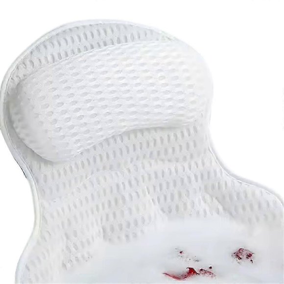 Bathtub Pillow for Tub Neck and Back Support, Bath Tub Pillow Headrest with Soft 4D Mesh