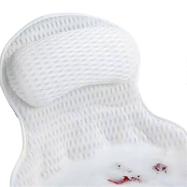 Bathtub Pillow for Tub Neck and Back Support, Bath Tub Pillow Headrest with Soft 4D Mesh
