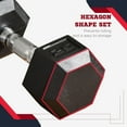 thumbnail image 2 of Soozier 50lbs Rubber Dumbbells Set, Weight Training for Body Fitness Training, 2 of 9