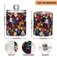 thumbnail image 5 of Yayeee 2 Pack Qtip Holder Bathroom Cotton Swab Canister with Lid Clear Dispenser Set, Bright Colorful Flowers Pattern, 5 of 6