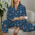thumbnail image 6 of Pofeuu aniamls Pirate Print Womens Pajamas Set Long Sleeve Sleepwear Button Down Nightwear Soft Pj Lounge Sets Button Down Pajamas Women-Small, 6 of 7