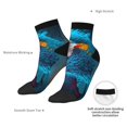 thumbnail image 4 of Bingfone Modern Style Blue Parrot Design Patterned Men's Women's Casual Cotton Socks, 4 of 5