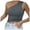Grey, variant on Glisme Tank Tops For Women One Shoulder Sleeveless Crop Tank Tops Trendy Vest Camisole Shirt Regular Fit Red Tee