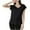 Black, variant on Lopecy-Sta Sleepwear Tops for Women Summer Home Wear Women's Solid Color Short Sleeved Base Shirt V-Neck T-Shirt Pajamas Top Short Sleeved Pajamas