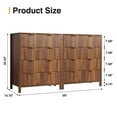 thumbnail image 2 of YOCWO Fluted 4 Drawer Dressers for Bedroom, 30" Wide Modern Chest of Drawer with 4 Big Drawers, Walnut, 2 of 8