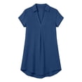 thumbnail image 5 of TRUNZI Beach Cover Ups for Women Short Sleeve V Neck Flowy Loose Fit Lightweight Bathsuit Swimwear Dresses Navy L, 5 of 7