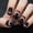 B, variant on Halloween Press-On Nails 24-Piece Set Reusable Square Short Fake Nails with Ghost Mummy Vampire Candy Corn Designs for Spooky Party DIY Manicure Decor