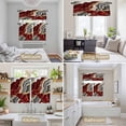 thumbnail image 6 of Red Marble Kitchen Curtains Sets for Windows 24 Inch Length, Grey Gold Texture Vintage Farmhouse Art Rod Pocket Window Treatments Tier Curtains and Valances Set for Bedroom/Bathroom, 6 of 8