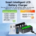 thumbnail image 5 of 4 Slots CR123A Battery Charger, LCD Eye Protection Screen 3.7V Rechargeable Battery Charger with USB-C Double Input, for 3.7V Li-ion 16350 14500 16340 10440 14430 16500 Rechargeable Batteries, 5 of 7