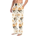 thumbnail image 2 of FORMRS Mens Pajama Pants with Pockets Sleepwear Lounge Bottoms Sizes S-2XL, Beige Fall Books, 2 of 7