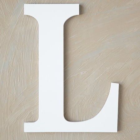 Wood Block Letter - L - Painted White 24in (Best Paint For Cinder Block Foundation)