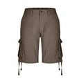 thumbnail image 5 of Hvot&aat Women's Twill Cargo Shorts Solid Color Stretched Versatile Casual Pants Bermuda Shorts, 5 of 5